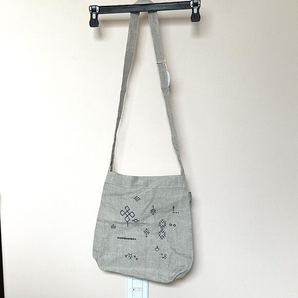 Linen Bag Fringe Studio Cross Body Tan Aztec Southwest NWT - Picture 2 of 11